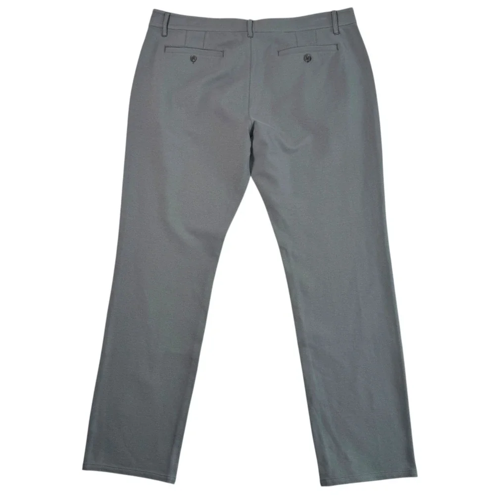 Paige Mens Stafford Trousers 40x33 Gray Performance Stretch Dress Pants Business